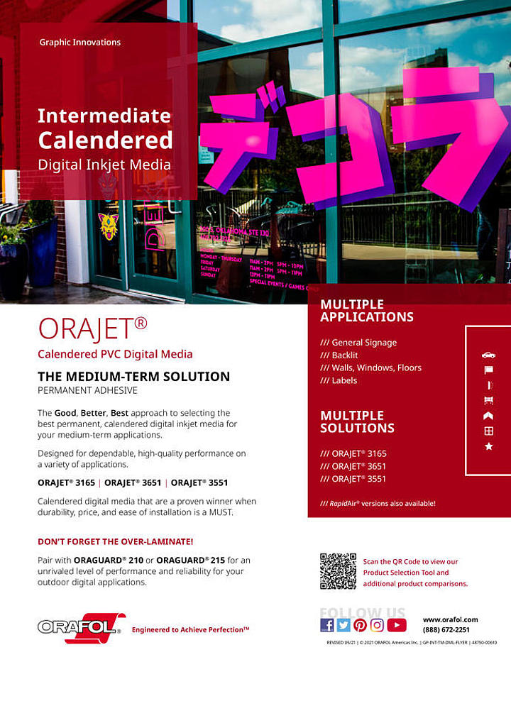 orajet  digital printing film orafol americas